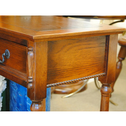 サイドテーブル おしゃれ 電話台 英国 アンティーク テーブル ベッドサイドテーブル オーク無垢 チェスト クラシック 177007