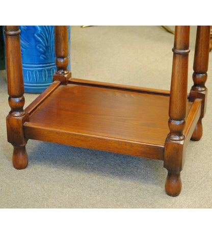 サイドテーブル おしゃれ 電話台 英国 アンティーク テーブル ベッドサイドテーブル オーク無垢 チェスト クラシック 177007