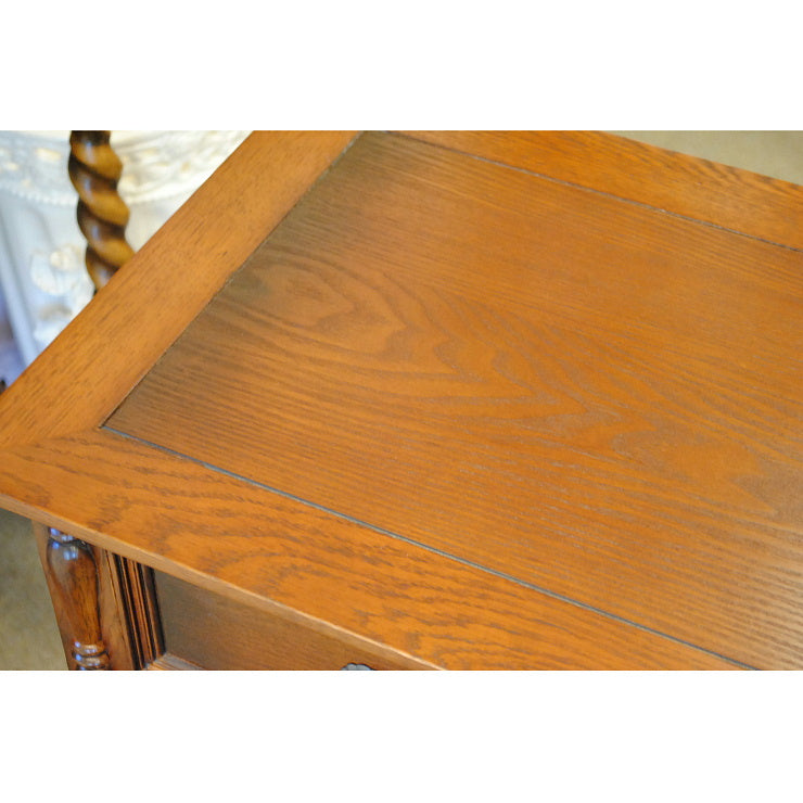 サイドテーブル おしゃれ 電話台 英国 アンティーク テーブル ベッドサイドテーブル オーク無垢 チェスト クラシック 177007