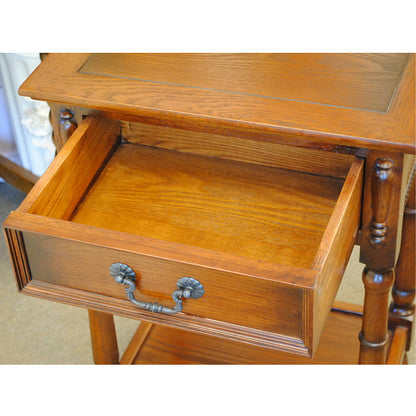 サイドテーブル おしゃれ 電話台 英国 アンティーク テーブル ベッドサイドテーブル オーク無垢 チェスト クラシック 177007