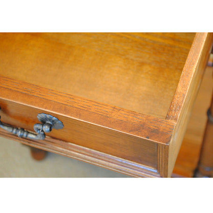 サイドテーブル おしゃれ 電話台 英国 アンティーク テーブル ベッドサイドテーブル オーク無垢 チェスト クラシック 177007