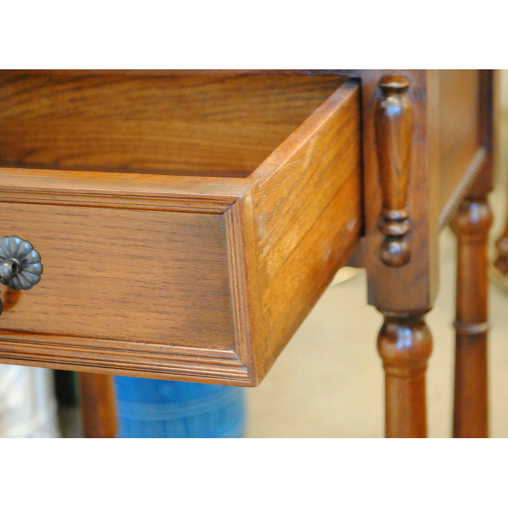 サイドテーブル おしゃれ 電話台 英国 アンティーク テーブル ベッドサイドテーブル オーク無垢 チェスト クラシック 177007