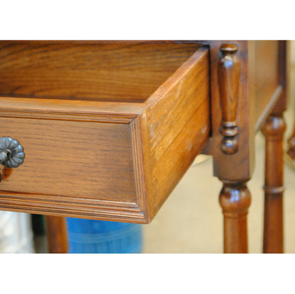 サイドテーブル おしゃれ 電話台 英国 アンティーク テーブル ベッドサイドテーブル オーク無垢 チェスト クラシック 177007