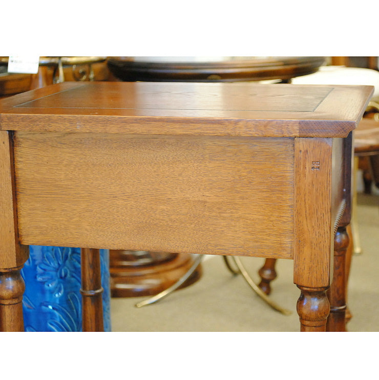 サイドテーブル おしゃれ 電話台 英国 アンティーク テーブル ベッドサイドテーブル オーク無垢 チェスト クラシック 177007