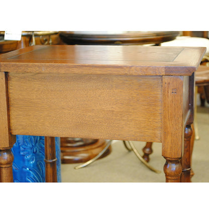 サイドテーブル おしゃれ 電話台 英国 アンティーク テーブル ベッドサイドテーブル オーク無垢 チェスト クラシック 177007