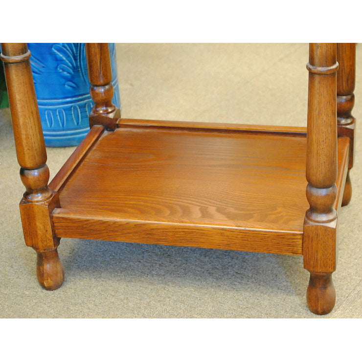 サイドテーブル おしゃれ 電話台 英国 アンティーク テーブル ベッドサイドテーブル オーク無垢 チェスト クラシック 177007