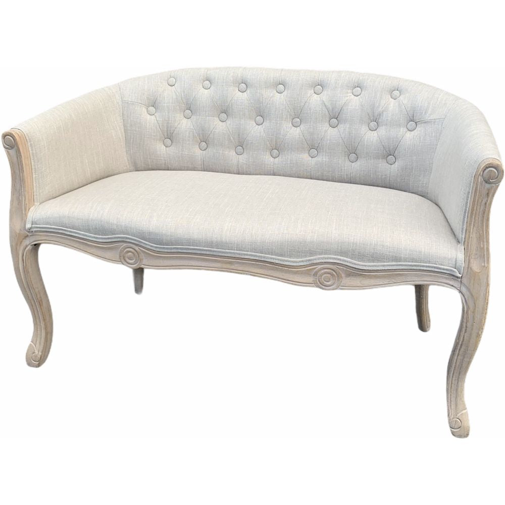 ソファ フレンチインテリア ラブチェア ベージュ 二人掛ソファー ファブリック 二人掛ソファ 完成品 2人がけ 2Pソファ ソファー 送料無料 17700SF-BE005