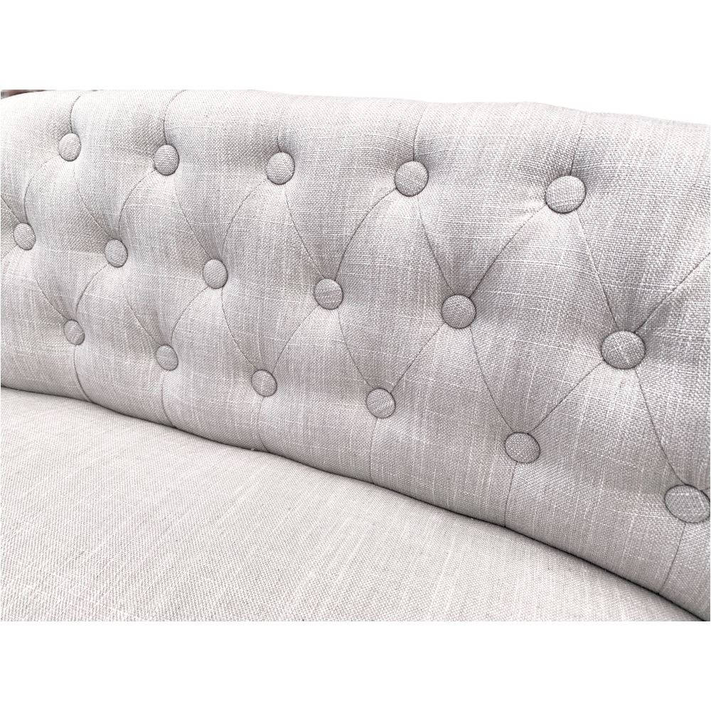 ソファ フレンチインテリア ラブチェア ベージュ 二人掛ソファー ファブリック 二人掛ソファ 完成品 2人がけ 2Pソファ ソファー 送料無料 17700SF-BE005