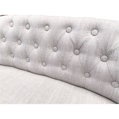 ソファ フレンチインテリア ラブチェア ベージュ 二人掛ソファー ファブリック 二人掛ソファ 完成品 2人がけ 2Pソファ ソファー 送料無料 17700SF-BE005