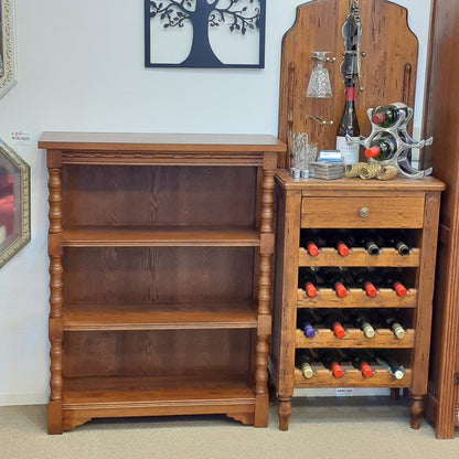 シェルフ 3段シェルフ オープンシェルフ 本棚 英国アンティーク風シェルフ ブックケース オープン3段シェルフ 飾り棚 オーク材家具 アンティーク風家具 177014