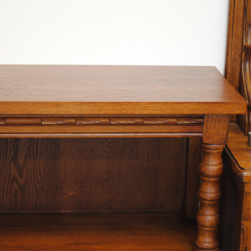 シェルフ 3段シェルフ オープンシェルフ 本棚 英国アンティーク風シェルフ ブックケース オープン3段シェルフ 飾り棚 オーク材家具 アンティーク風家具 177014