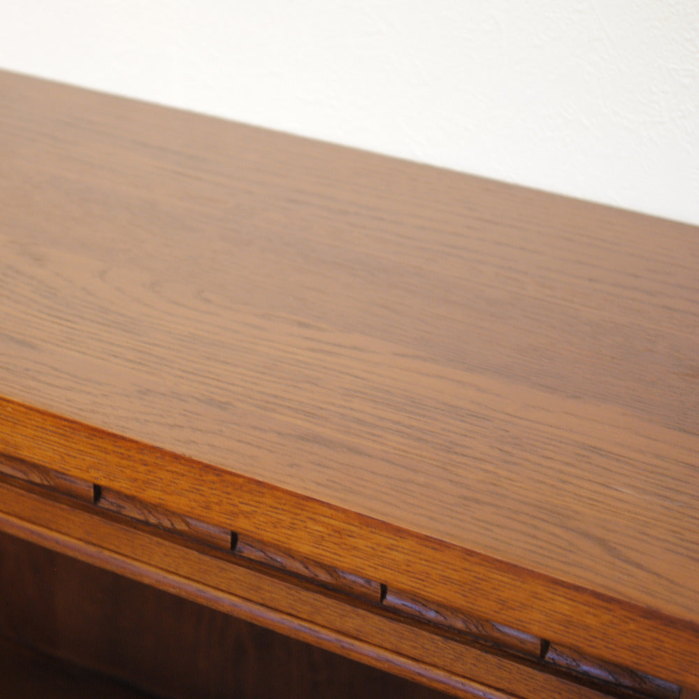 シェルフ 3段シェルフ オープンシェルフ 本棚 英国アンティーク風シェルフ ブックケース オープン3段シェルフ 飾り棚 オーク材家具 アンティーク風家具 177014