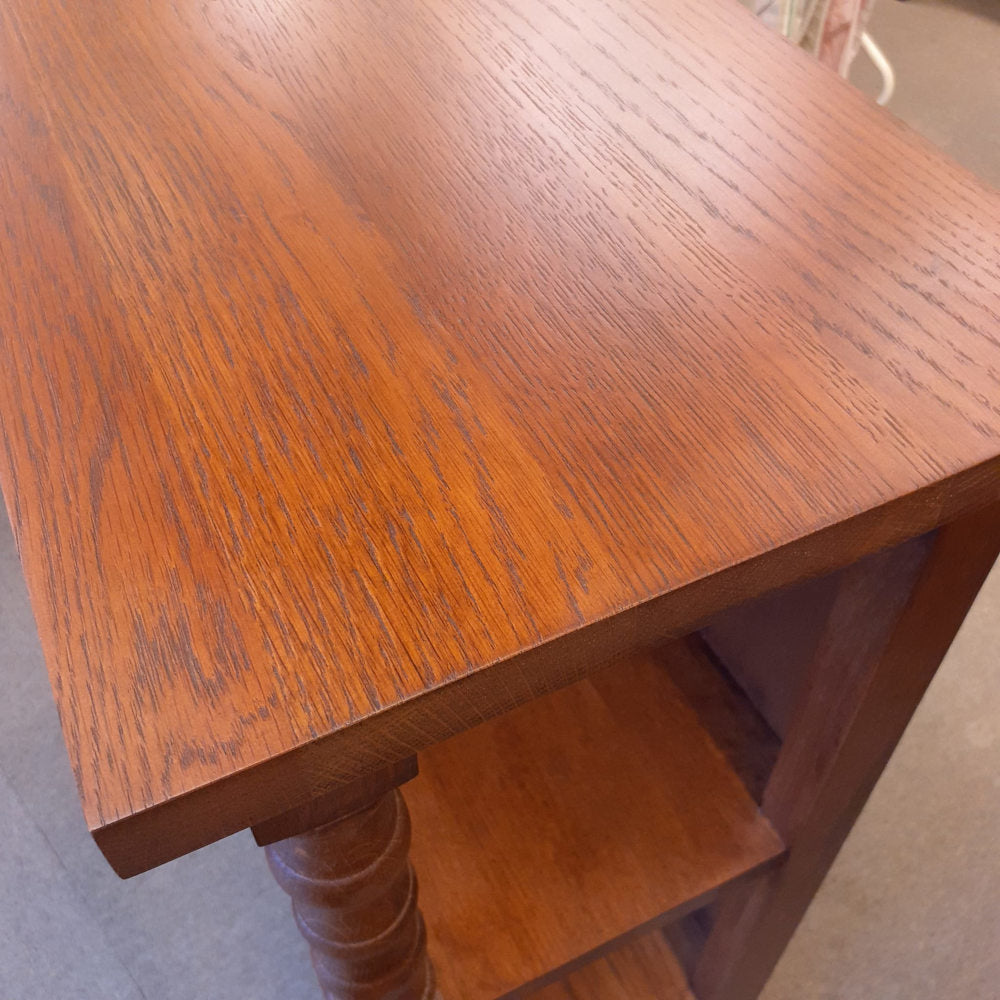 シェルフ 3段シェルフ オープンシェルフ 本棚 英国アンティーク風シェルフ ブックケース オープン3段シェルフ 飾り棚 オーク材家具 アンティーク風家具 177014