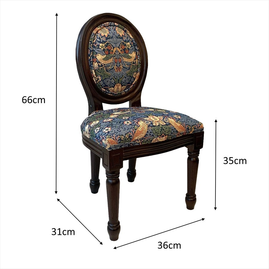 ドールチェア ウィリアムモリス ウイリアムモリス WilliamMorris アンティーク調 椅子 アンティーク風家具 いちご泥棒 StrawberryThief 17709DC-VI01