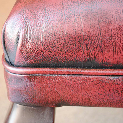 ソファ 1人掛けソファ アームチェア ウイングチェア シェルバックチェア 一人掛けソファ 椅子 おしゃれ 本革製 皮革 レッド 赤 Chair 210036