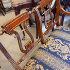 ソファ ハープチェア アームベンチ アーム付き長椅子 2人掛けチェア アンティーク調 マホガニー無垢材 ロココ調の長椅子 BallyWilliam バリーウィリアム 217003