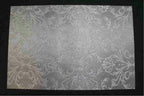 ランチョンマット 洗えるマット PVCマット オシャレ カフェ マット プレースマット ダマスク柄 ダマスクローズ 長方形 グレー 24011PM