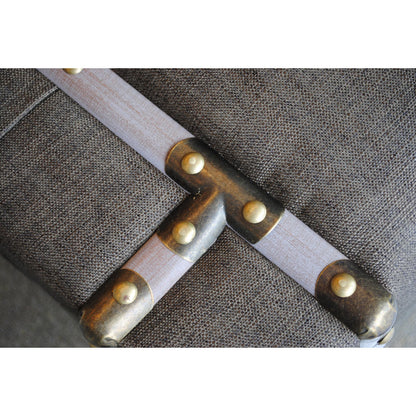 トランク型ベンチ スツール 椅子 ベンチ 収納付スツール ブラウン インダストリアルインテリア トランク型スツール トランクベンチ 241006