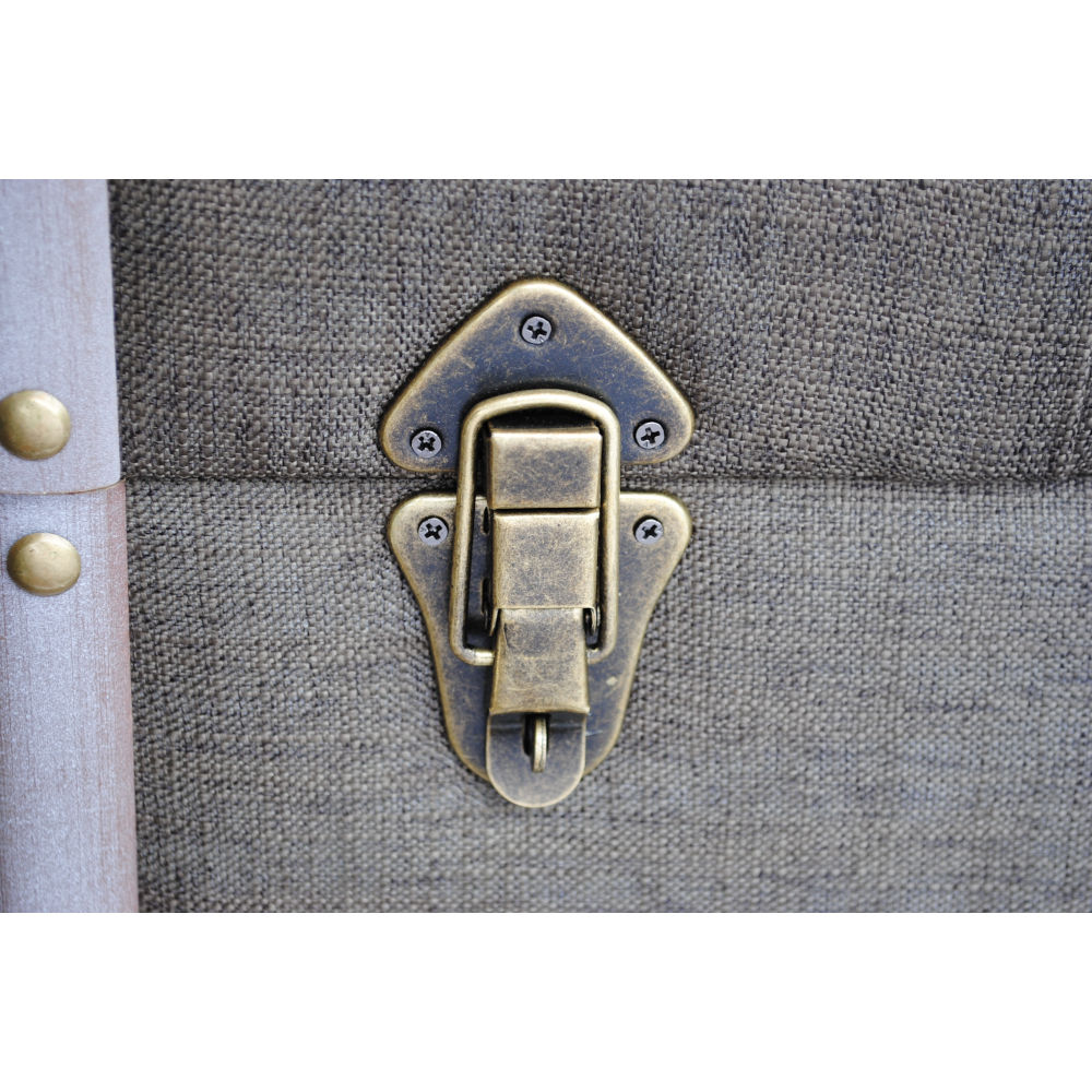 トランク型ベンチ スツール 椅子 ベンチ 収納付スツール ブラウン インダストリアルインテリア トランク型スツール トランクベンチ 241006