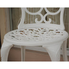 ガーデンチェア チェア ガーデニングチェア アンティーク風ガーデンチェア 白いガーデンチェア サイドチェア アルミニウム製チェア アンティーク風チェア 245001