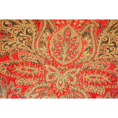 スツール フットスツール アンティーク調 長方形 赤 レッド おしゃれ ダマスク柄 ダマスクローズ ベルベット オットマン イタリア製 250443