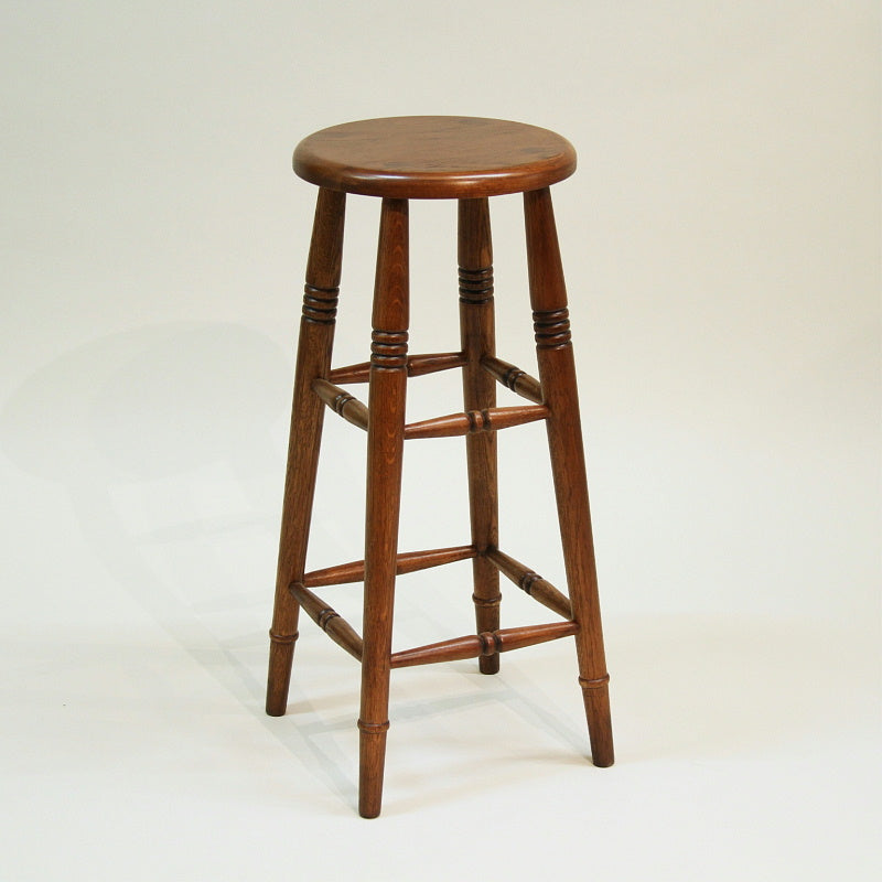 スツール ハイスツール 丸椅子 椅子 おしゃれ アンティーク風 花台 オーク材 オーク無垢材 285003