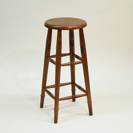 スツール ハイスツール 丸椅子 椅子 おしゃれ アンティーク風 花台 オーク材 オーク無垢材 285003