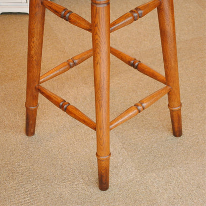 スツール ハイスツール 丸椅子 椅子 おしゃれ アンティーク風 花台 オーク材 オーク無垢材 285003