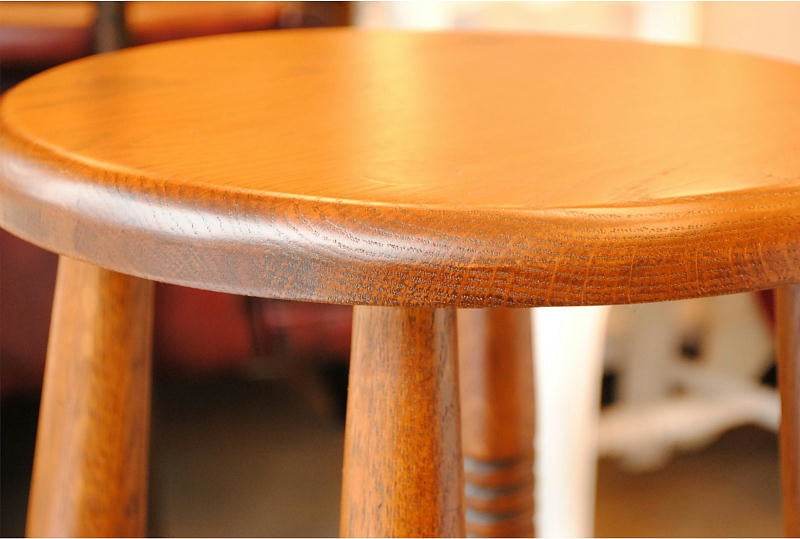 スツール ハイスツール 丸椅子 椅子 おしゃれ アンティーク風 花台 オーク材 オーク無垢材 285003