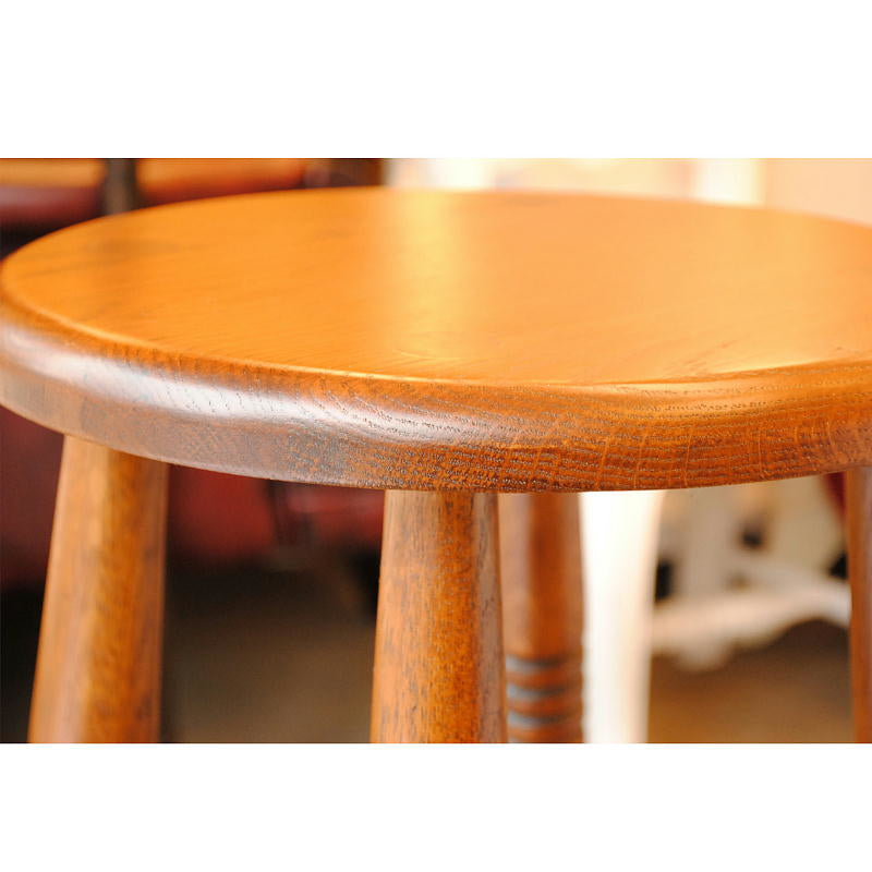 スツール ハイスツール 丸椅子 椅子 おしゃれ アンティーク風 花台 オーク材 オーク無垢材 285003