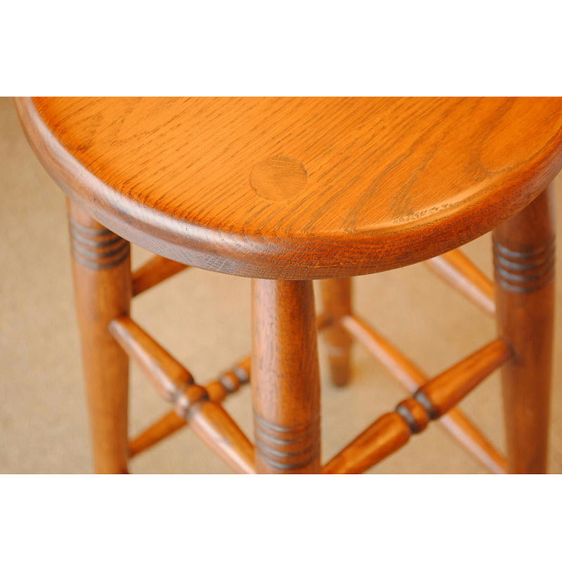 スツール ハイスツール 丸椅子 椅子 おしゃれ アンティーク風 花台 オーク材 オーク無垢材 285003