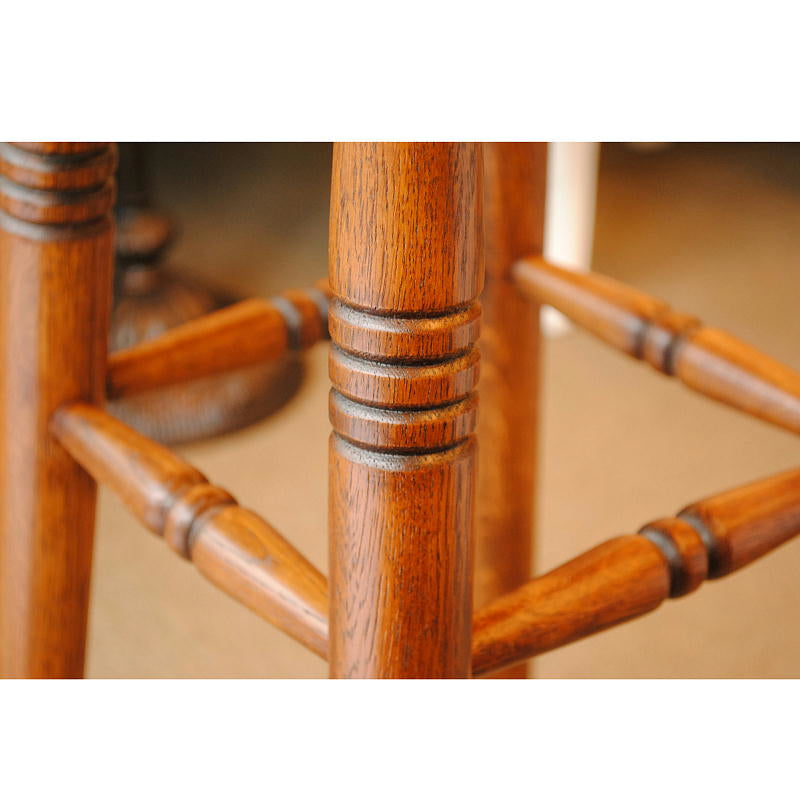 スツール ハイスツール 丸椅子 椅子 おしゃれ アンティーク風 花台 オーク材 オーク無垢材 285003