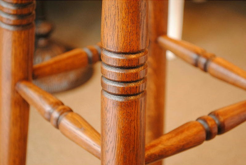 スツール ハイスツール 丸椅子 椅子 おしゃれ アンティーク風 花台 オーク材 オーク無垢材 285003