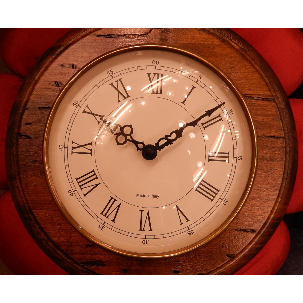 時計 オシャレ 壁掛け時計 両面文字盤 両面時計 駅舎時計 ステーションクロック 古木 イタリア製 掛時計 真鍮 丸 ウォールクロック カパーニ CAPANNI 301222