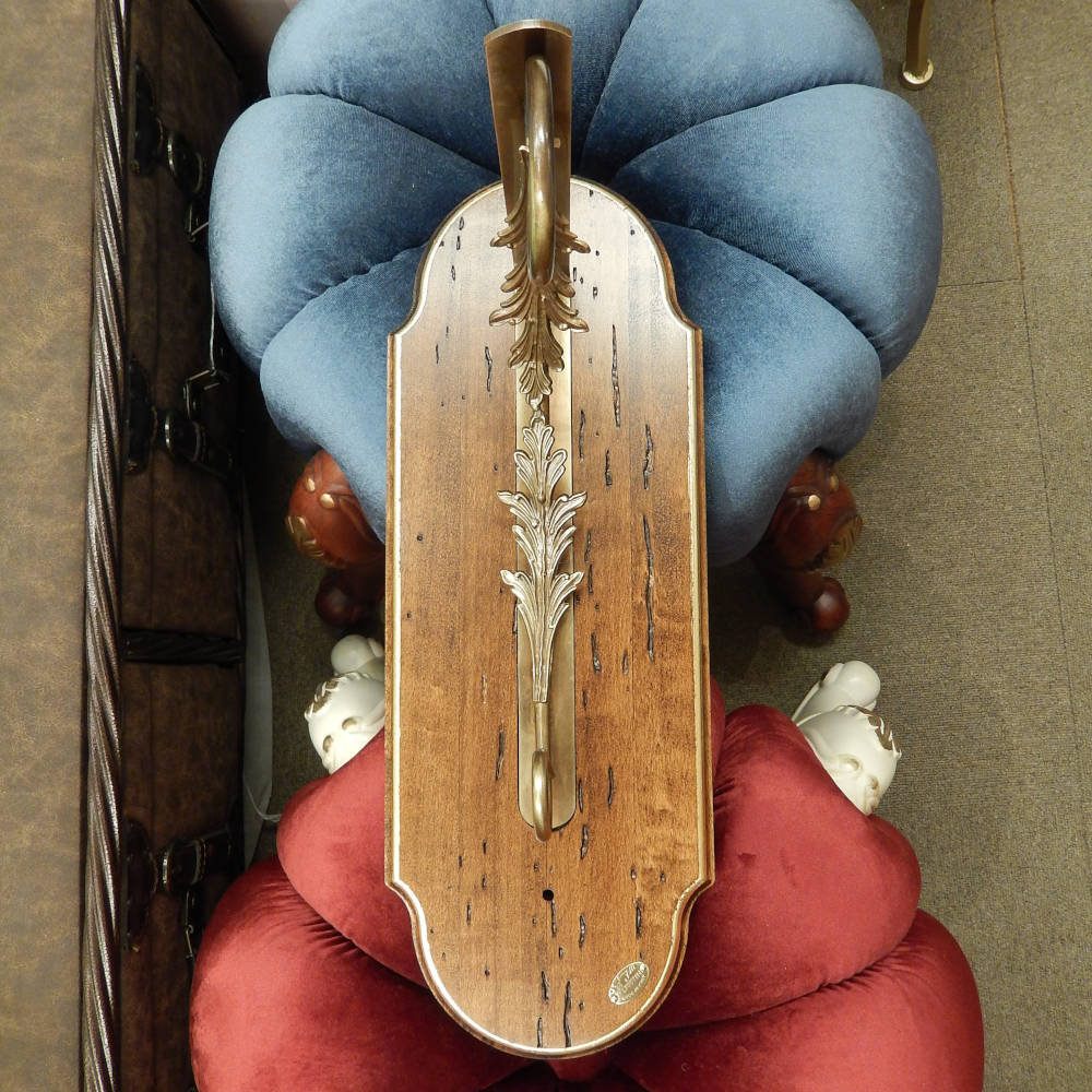 時計 オシャレ 壁掛け時計 両面文字盤 両面時計 駅舎時計 ステーションクロック 古木 イタリア製 掛時計 真鍮 丸 ウォールクロック カパーニ CAPANNI 301222