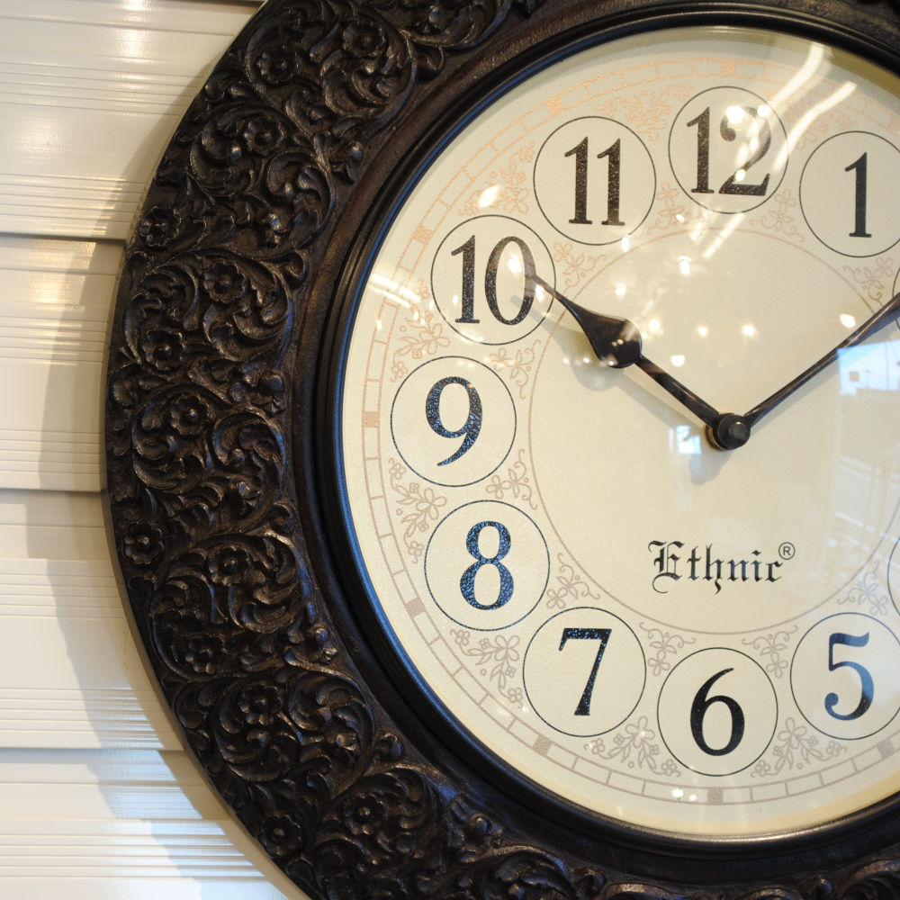 時計 壁掛け時計 掛時計 オシャレ おしゃれ ウォールクロック ウォール クロック 丸型時計 EthnicClockMakerts 306000