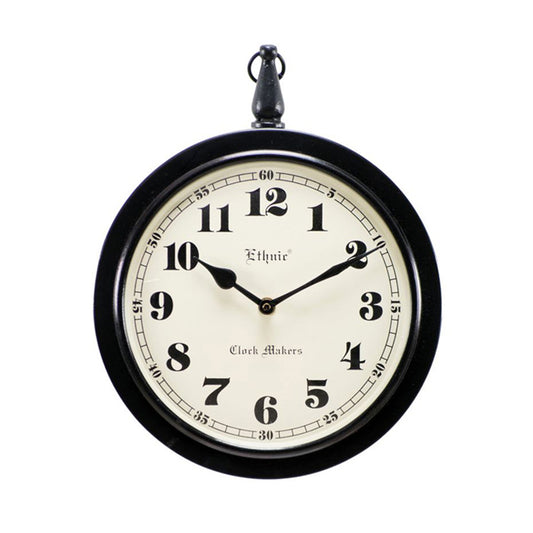 時計 掛時計 おしゃれ ウォール クロック アンティーク クラシック アイアン 丸 Ethnic clock Makerts エスニック クロック マーケット 306024