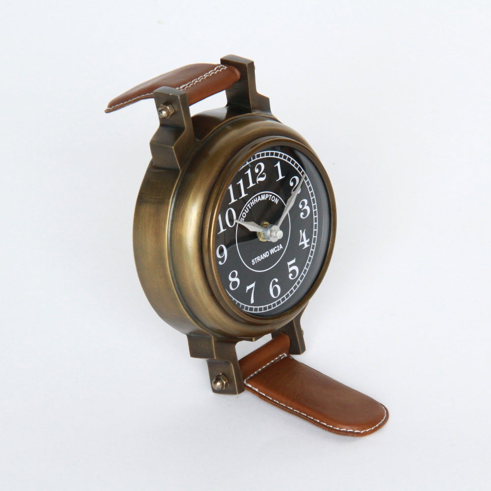 時計 腕時計型 置時計 インテリア時計 真鍮製時計 インテリア雑貨 テーブルクロック アンティーク風置時計 真鍮雑貨 310001