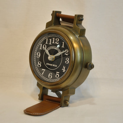 時計 腕時計型 置時計 インテリア時計 真鍮製時計 インテリア雑貨 テーブルクロック アンティーク風置時計 真鍮雑貨 310001