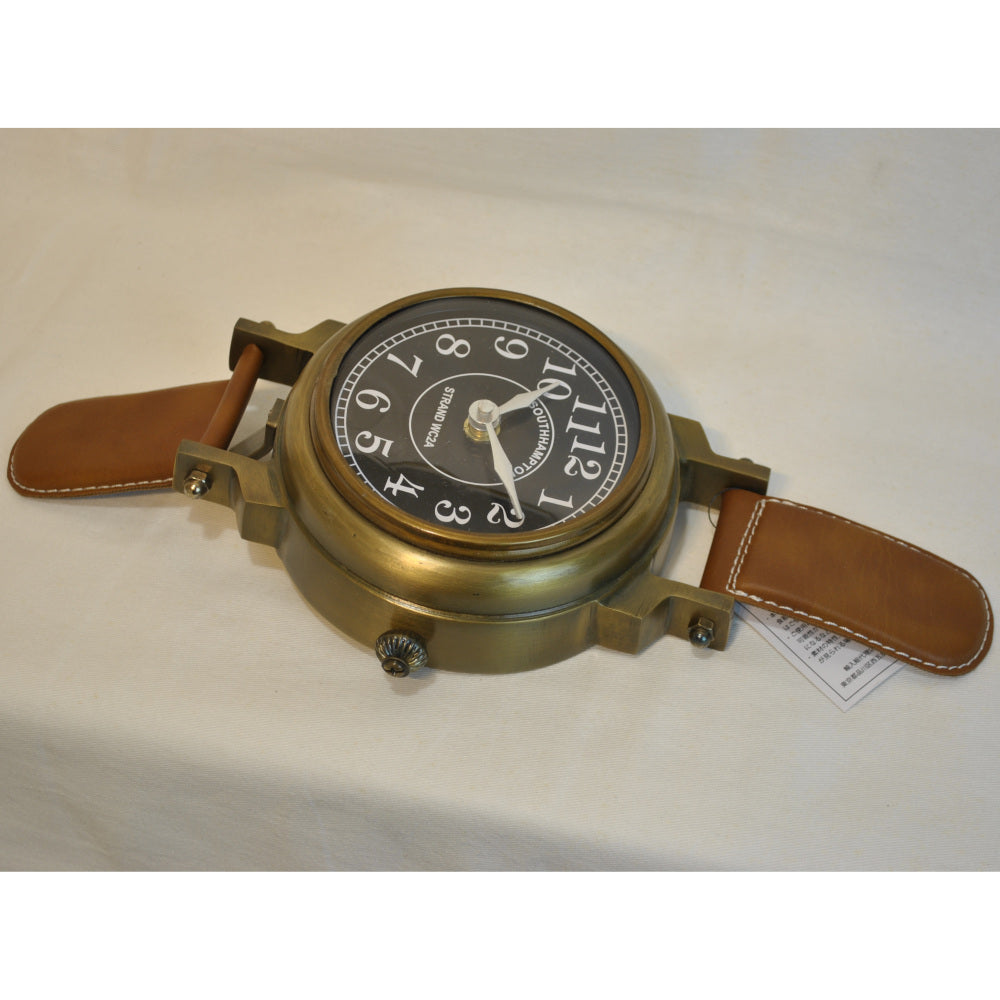 時計 腕時計型 置時計 インテリア時計 真鍮製時計 インテリア雑貨 テーブルクロック アンティーク風置時計 真鍮雑貨 310001