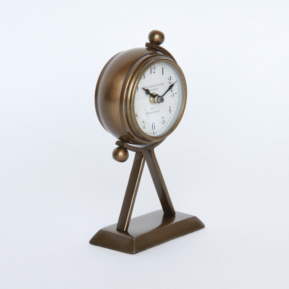 時計 地球儀型 置時計 地球儀型置時計 地球儀型時計 インテリア時計 真鍮製時計 インテリア雑貨 テーブルクロック アンティーク風置時計 真鍮雑貨 310004