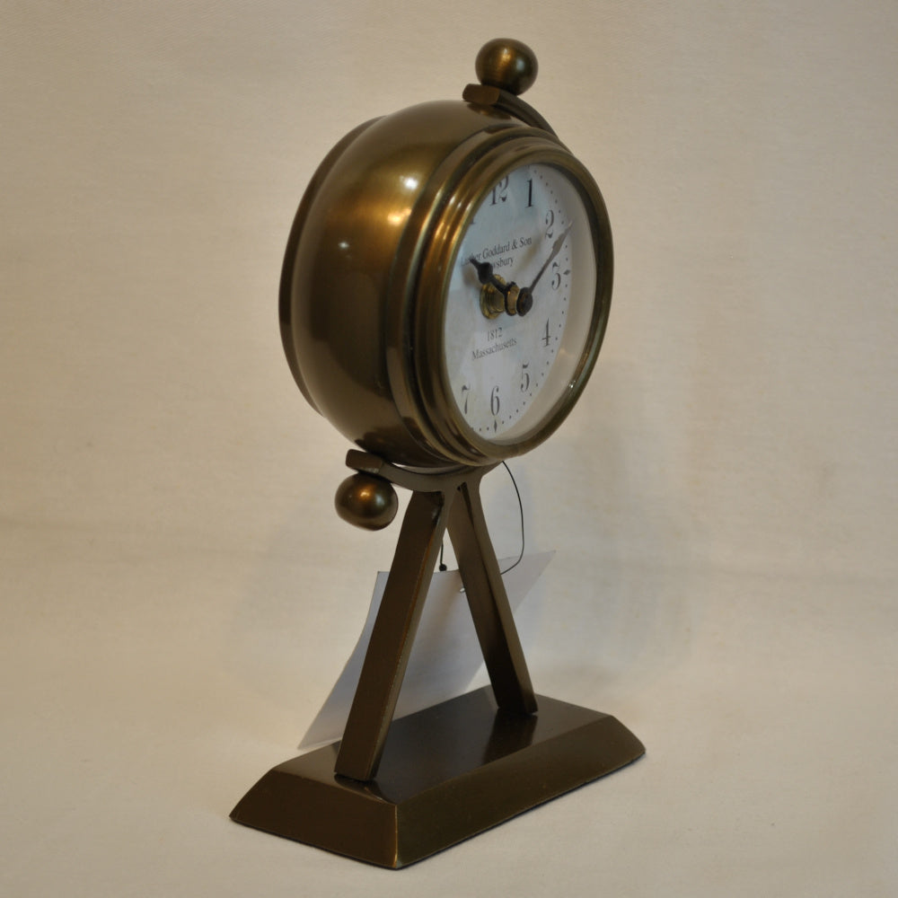 時計 地球儀型 置時計 地球儀型置時計 地球儀型時計 インテリア時計 真鍮製時計 インテリア雑貨 テーブルクロック アンティーク風置時計 真鍮雑貨 310004