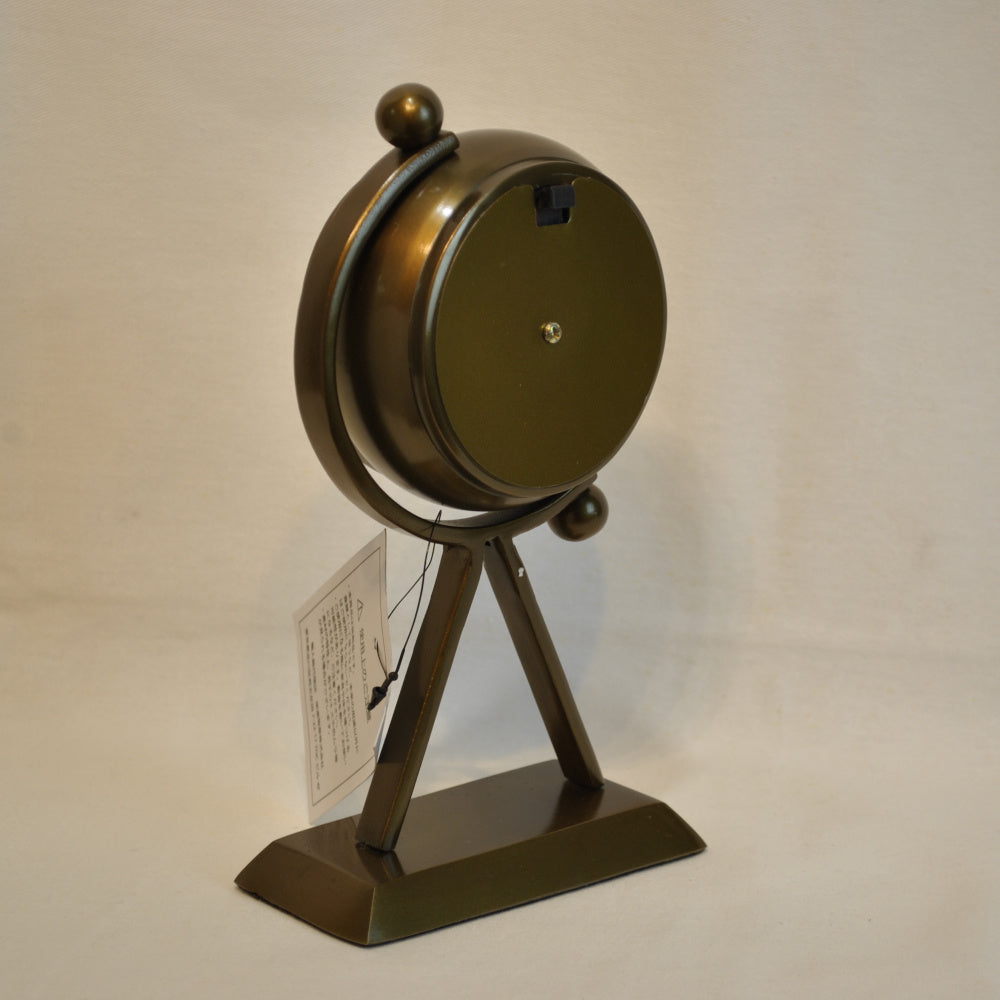 時計 地球儀型 置時計 地球儀型置時計 地球儀型時計 インテリア時計 真鍮製時計 インテリア雑貨 テーブルクロック アンティーク風置時計 真鍮雑貨 310004