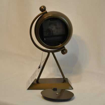 時計 地球儀型 置時計 地球儀型置時計 地球儀型時計 インテリア時計 真鍮製時計 インテリア雑貨 テーブルクロック アンティーク風置時計 真鍮雑貨 310004