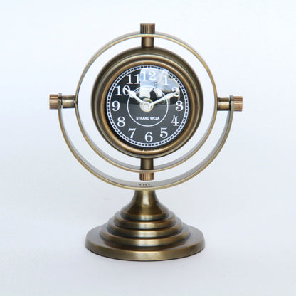時計 天球儀型 置時計 天球儀型置時計 天球儀型時計 インテリア時計 真鍮製時計 インテリア雑貨 テーブルクロック アンティーク風置時計 真鍮雑貨 310005