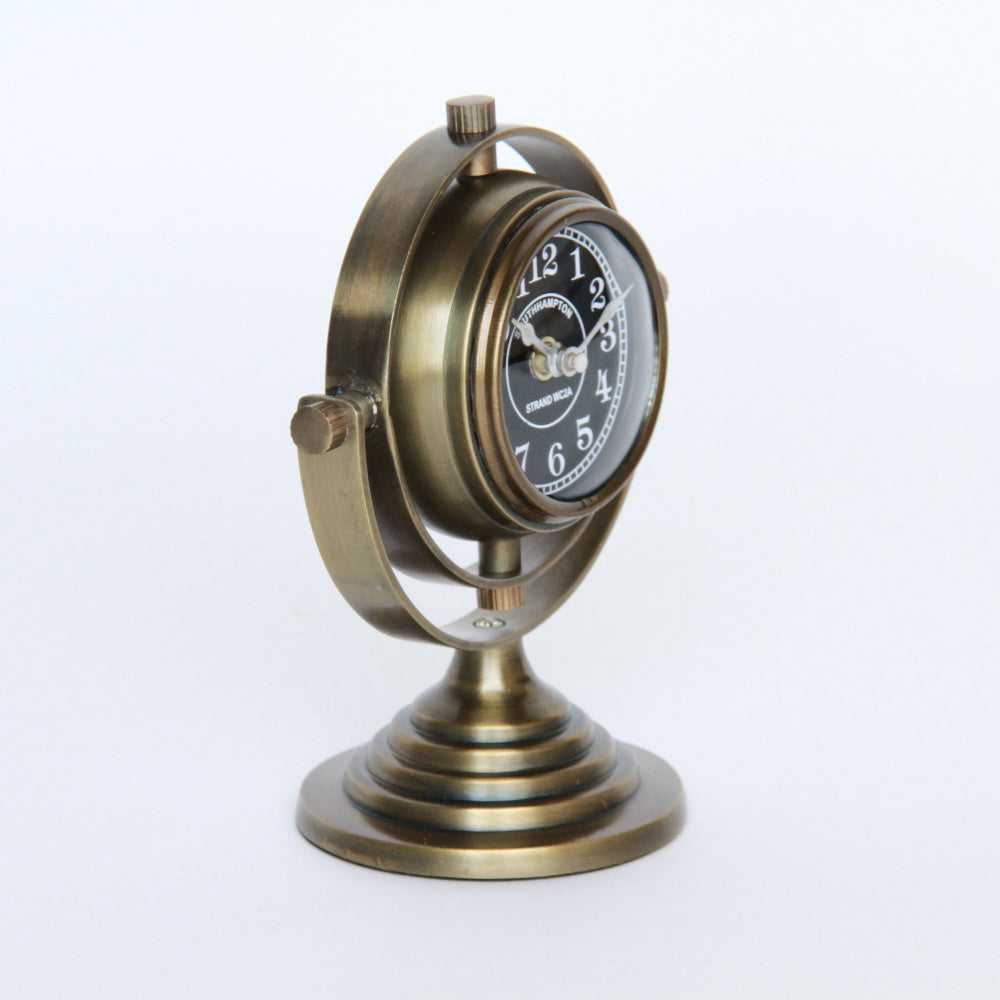 時計 天球儀型 置時計 天球儀型置時計 天球儀型時計 インテリア時計 真鍮製時計 インテリア雑貨 テーブルクロック アンティーク風置時計 真鍮雑貨 310005