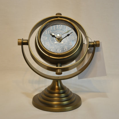 時計 天球儀型 置時計 天球儀型置時計 天球儀型時計 インテリア時計 真鍮製時計 インテリア雑貨 テーブルクロック アンティーク風置時計 真鍮雑貨 310005