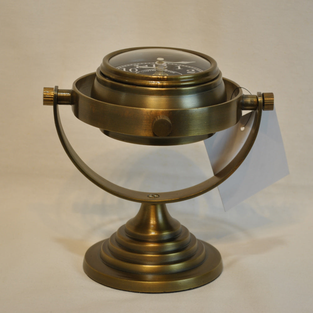 時計 天球儀型 置時計 天球儀型置時計 天球儀型時計 インテリア時計 真鍮製時計 インテリア雑貨 テーブルクロック アンティーク風置時計 真鍮雑貨 310005