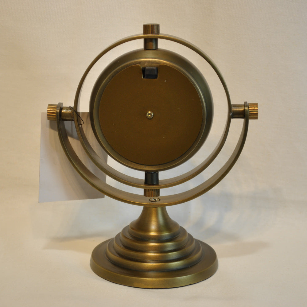 時計 天球儀型 置時計 天球儀型置時計 天球儀型時計 インテリア時計 真鍮製時計 インテリア雑貨 テーブルクロック アンティーク風置時計 真鍮雑貨 310005