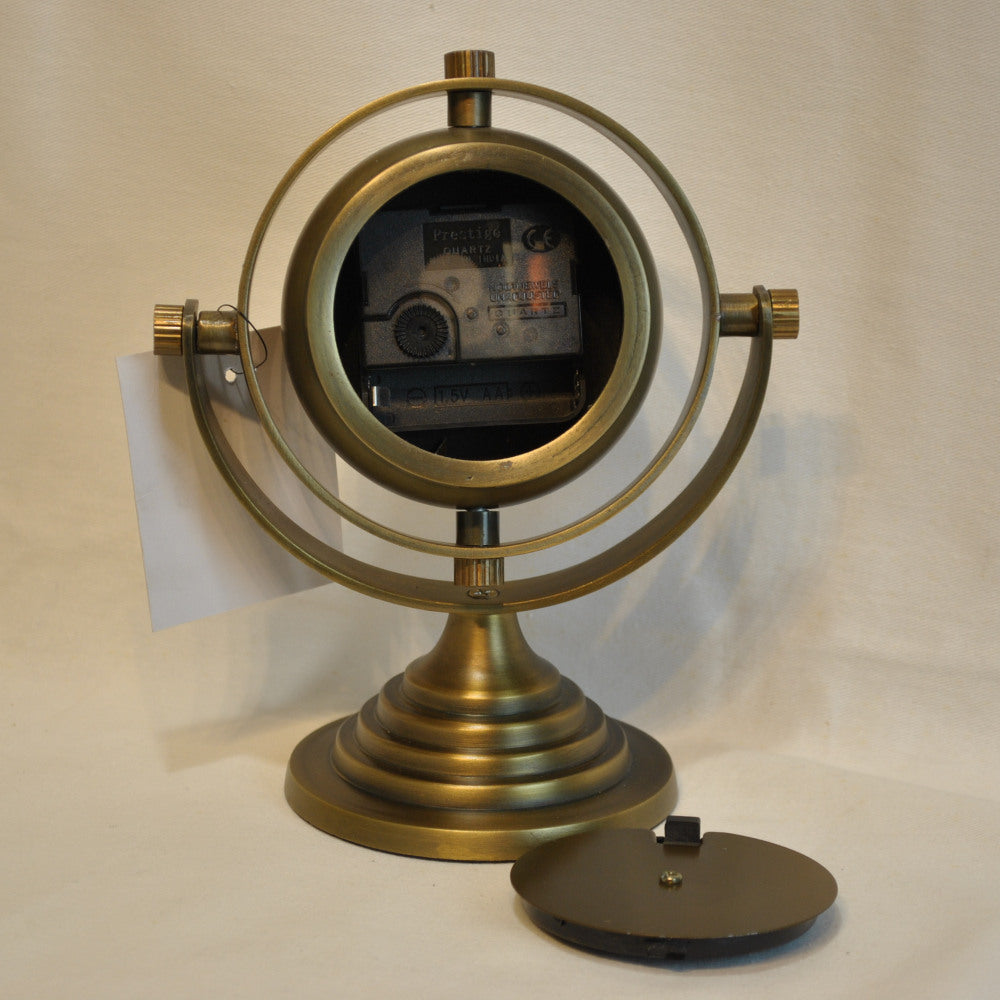 時計 天球儀型 置時計 天球儀型置時計 天球儀型時計 インテリア時計 真鍮製時計 インテリア雑貨 テーブルクロック アンティーク風置時計 真鍮雑貨 310005